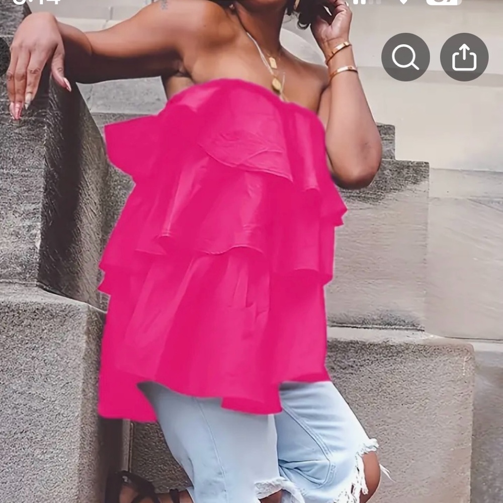Ruffle Tube Top - Picture 3 of 3